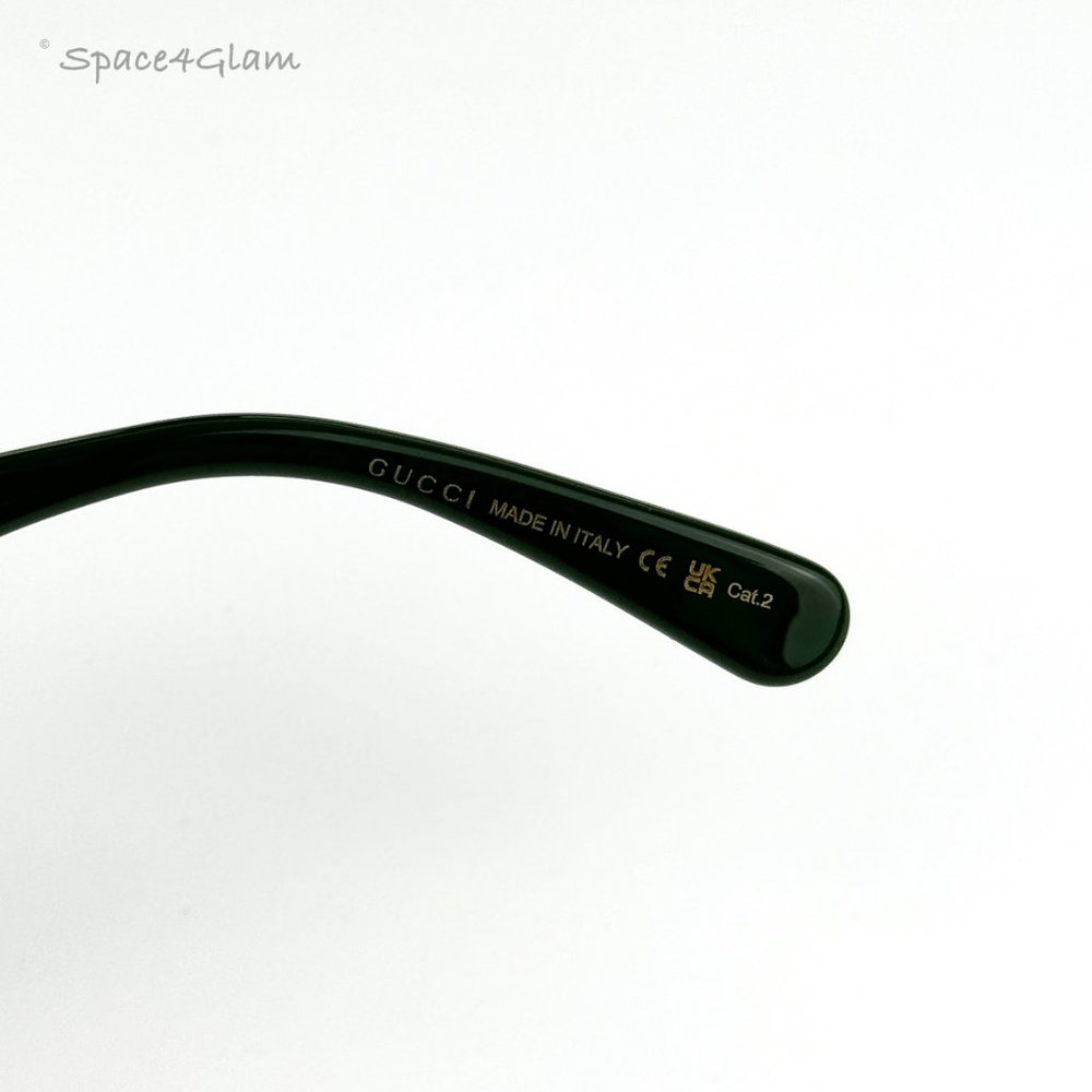 Gucci Woman Sunglasses Black Green Grey Gradient Oversized GG0713S 006 NEW - Picture 7 of 7